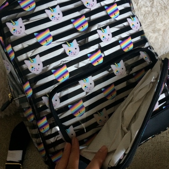Betsey Johnson clear backpack unicorn kitty - Picture 4 of 7